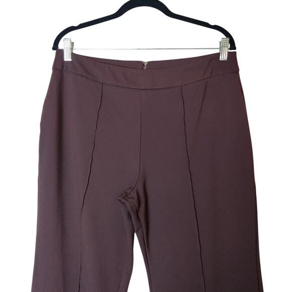 Staud Knack Pull On Ponte Knit Cropped Wide Leg Pant Dark Chocolate Brown Large - Picture 7 of 16